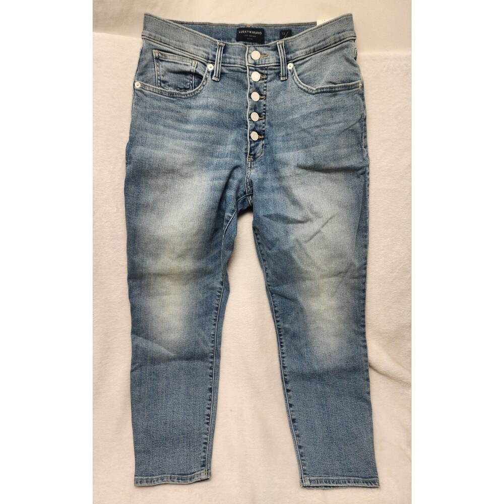 Lucky Brand Jeans Button Fly Bridgette High Rise Crop 12/31 Women